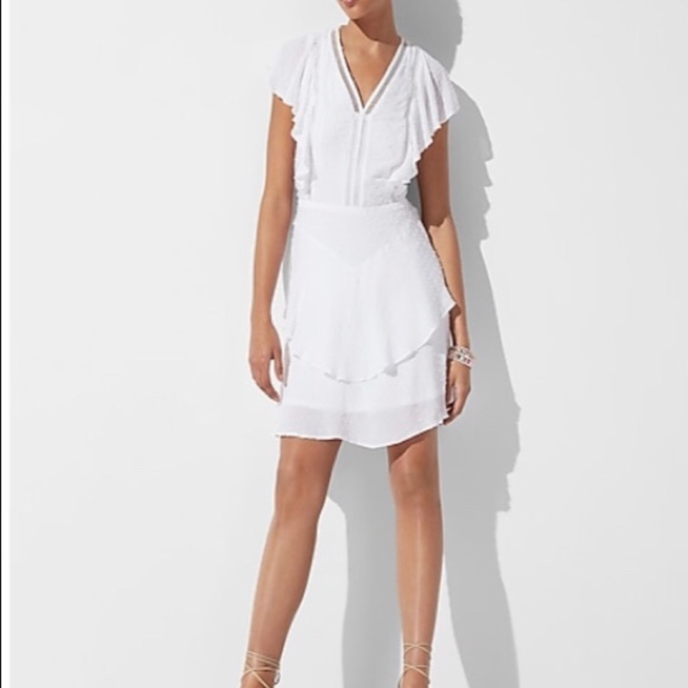 NWT Express Flutter Sleeve Fit & Flare Dress M - Picture 5 of 10